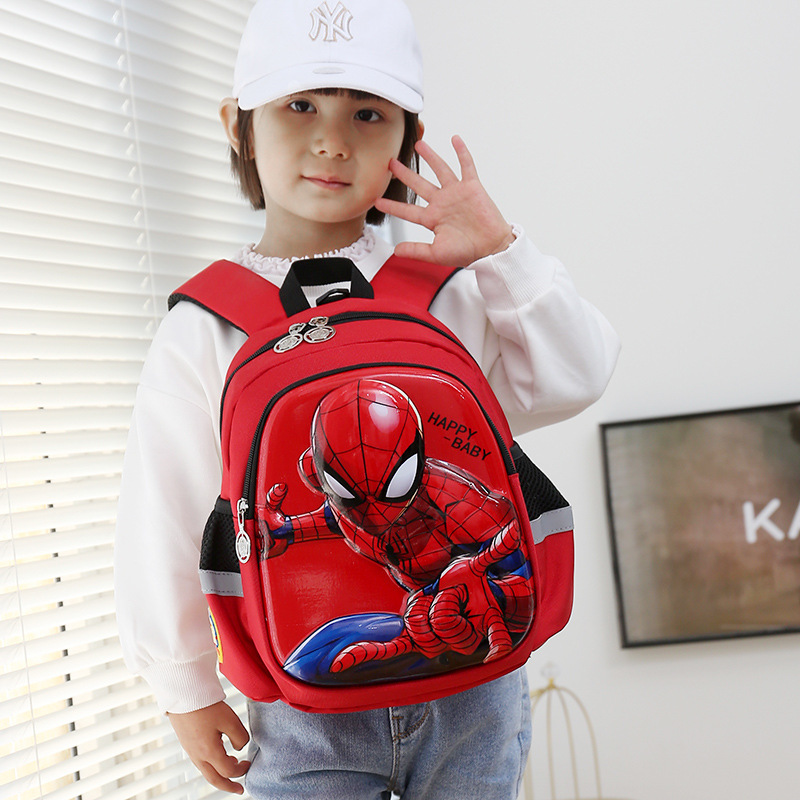 2022 Nuevo Spider-Man niños coloridos cáscara dura mochila de moda estudiante de la escuela primaria guapo fresco ligero anti-perdida mochila