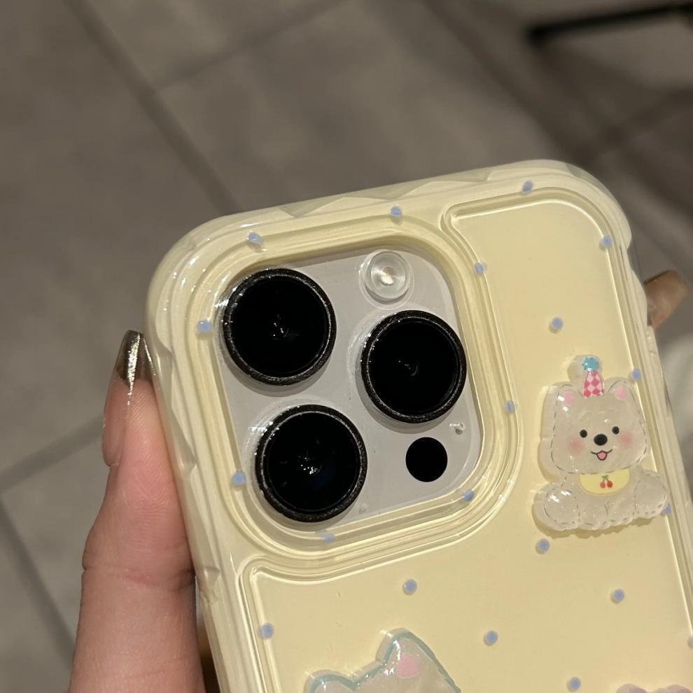 Nueva funda para teléfono de gelatina para cachorro tridimensional para Apple 16ProMax funda para teléfono 15/14 pareja 13 nuevo 15P