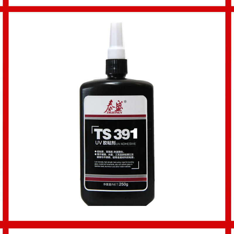 泰盛TS391UV胶玻璃胶金属胶密封胶胶水固化粘接填充250ml