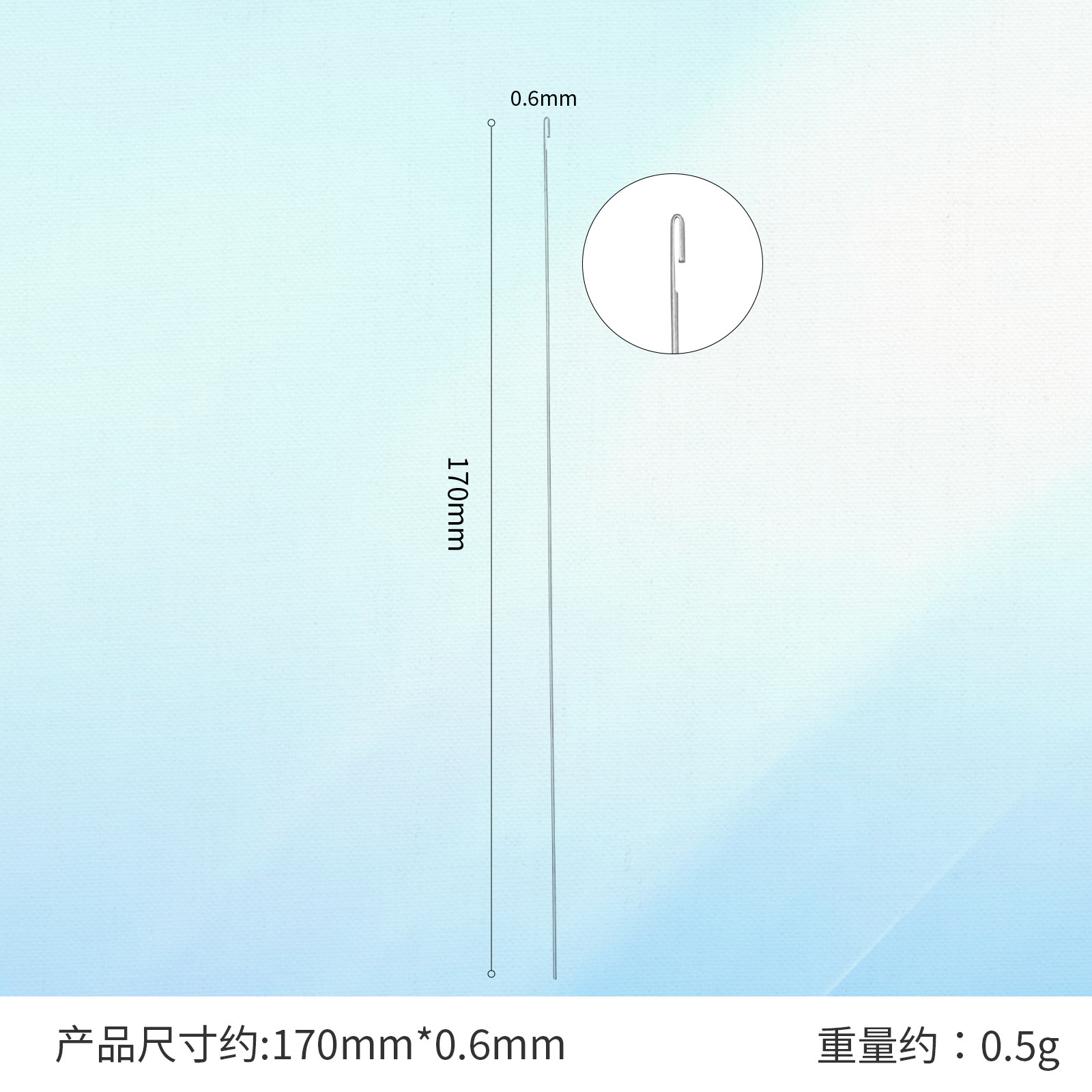 Venta directa de fábrica Aguja de apertura intermedia Aguja de enhebrado Aguja de orificio medio Aguja de enhebrado Aguja de enhebrado Collar de bricolaje