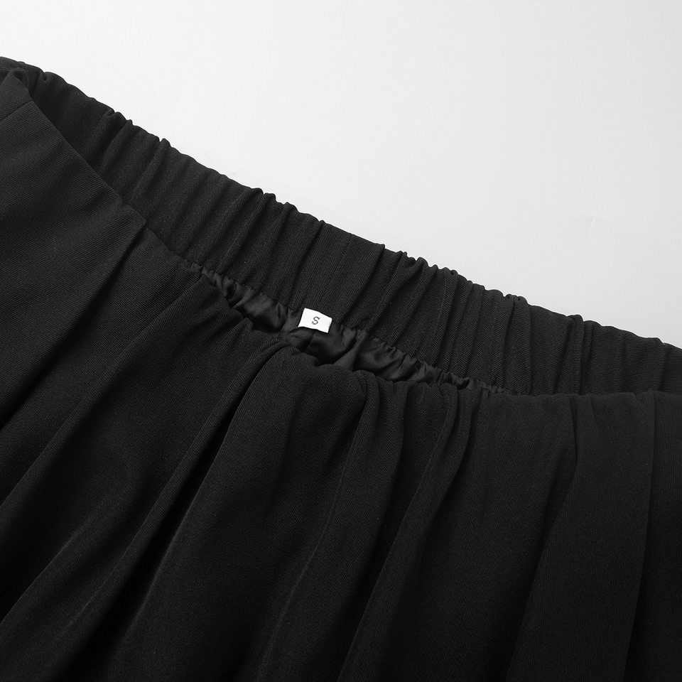 Bộ vest nữ kèm chân váy ngắn dáng ôm, tay dài, phong cách công sở thanh lịch — đen chi tiết 16