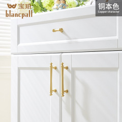 輕奢北歐黃銅衣櫃門拉手抽屜現代簡約柜子家具五金櫥櫃金色門把手