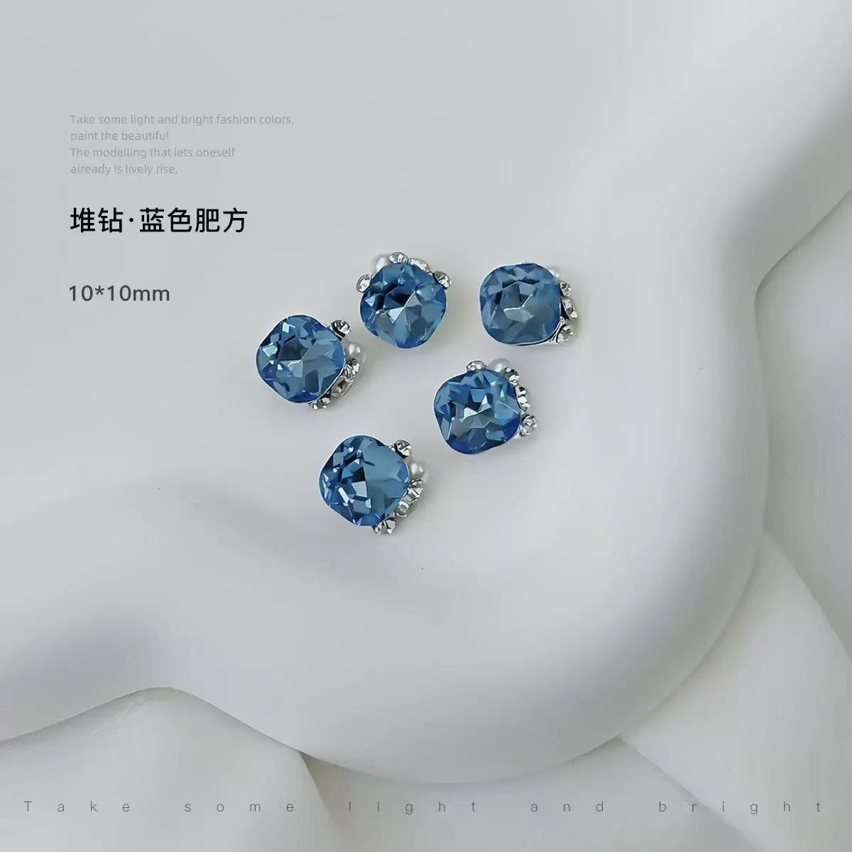 Z221-완성된 다이아몬드 더미-블루 스퀘어