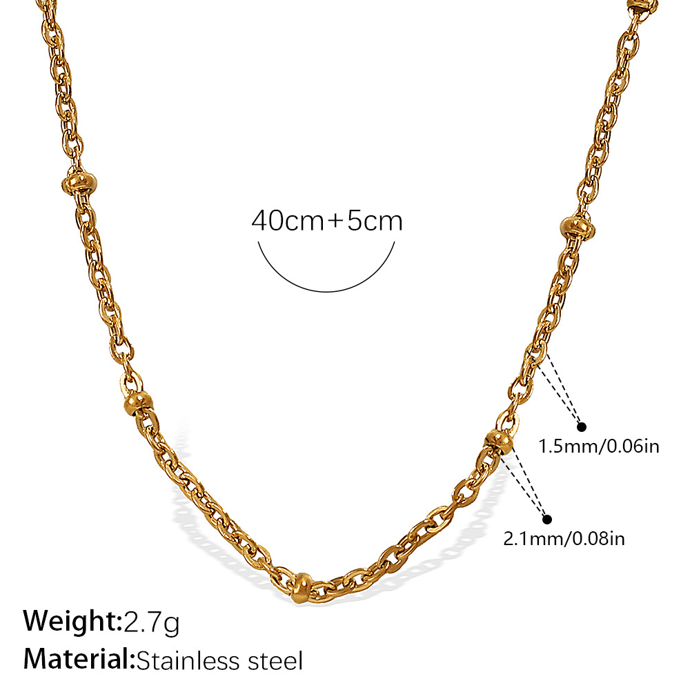 Collar versátil con cadena de hueso de serpiente estampado – cadena trenzada, chapado en oro 18K, personalidad femenina image 24