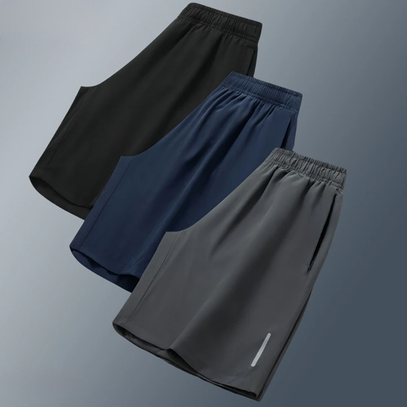 Summer Men's Shorts for Outer Wear, Large Size, Quick-Drying, Running, Ice Silk, Thin, Loose, Comfortable, Cool, Casual and Versatile Summer Men's Shorts for Outer Wear, Large Size, Quick-Drying, Running, Ice Silk, Thin, Loose, Comfortable, Cool, Casual and Versatile
