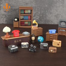 复古怀旧相机留声录音机 迷你树脂摆件 家居客厅装饰拍照道具摆件