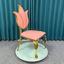 佛山工厂不锈钢酒店餐厅餐椅简约时尚火焰背造型餐椅宴会椅chairs