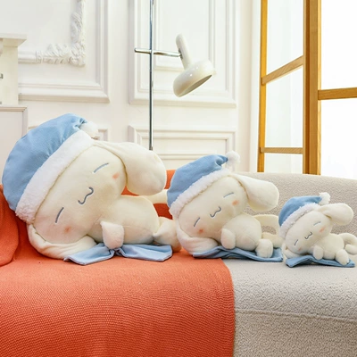 Sleeping Cinnamon Dog Doll Popular Internet Celebrity Toy Children's Soothing Companion Little White Dog Stuffed Pillow Girls' Festival (Oyuncaq yastıqlar) - pajamas-cinnamon-dog-25cm01kg