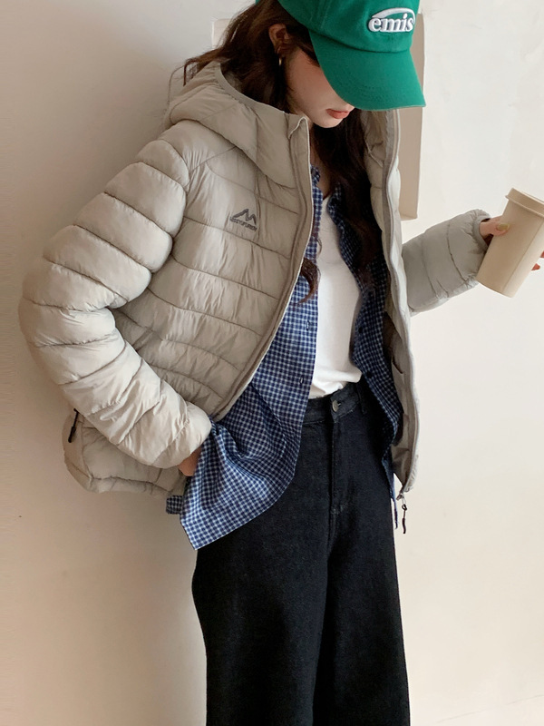 大码棉服女冬季新款轻薄连帽小棉袄韩版宽松时尚保暖棉衣外套|undefined
