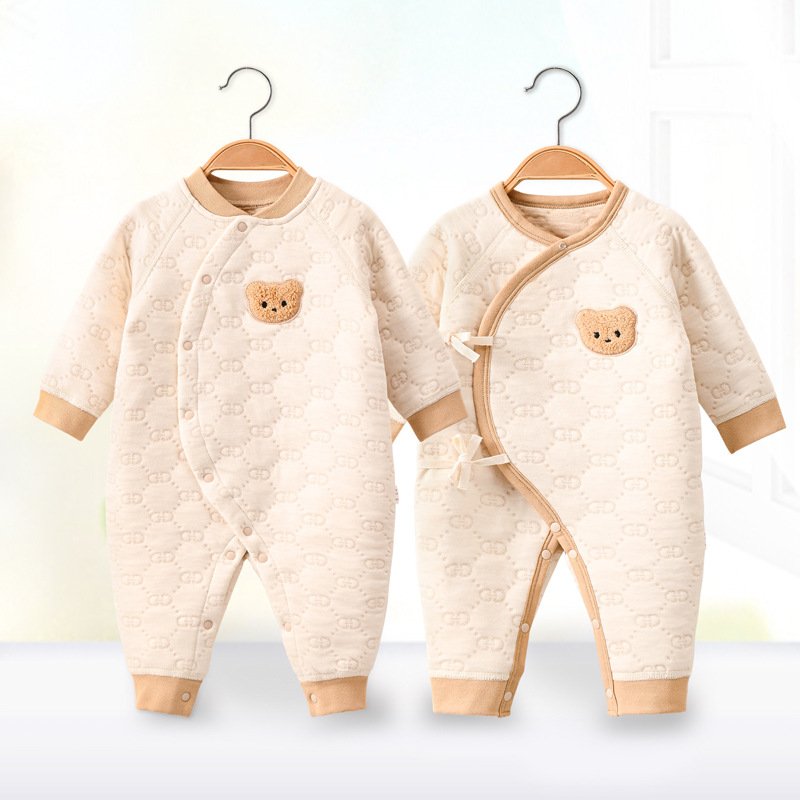 Ropa de otoño e invierno para niños y niñas ropa de bebé recién nacido mono acolchado mameluco de algodón de aire cálido ropa de algodón