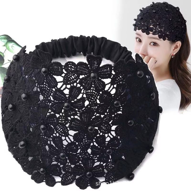 Wide-Brimmed Hairband, Hairpin, White Lace, Face-Washing Hairband, Mori Girl Style Hairband, Breathable Headband, Headscarf, Hair Accessory