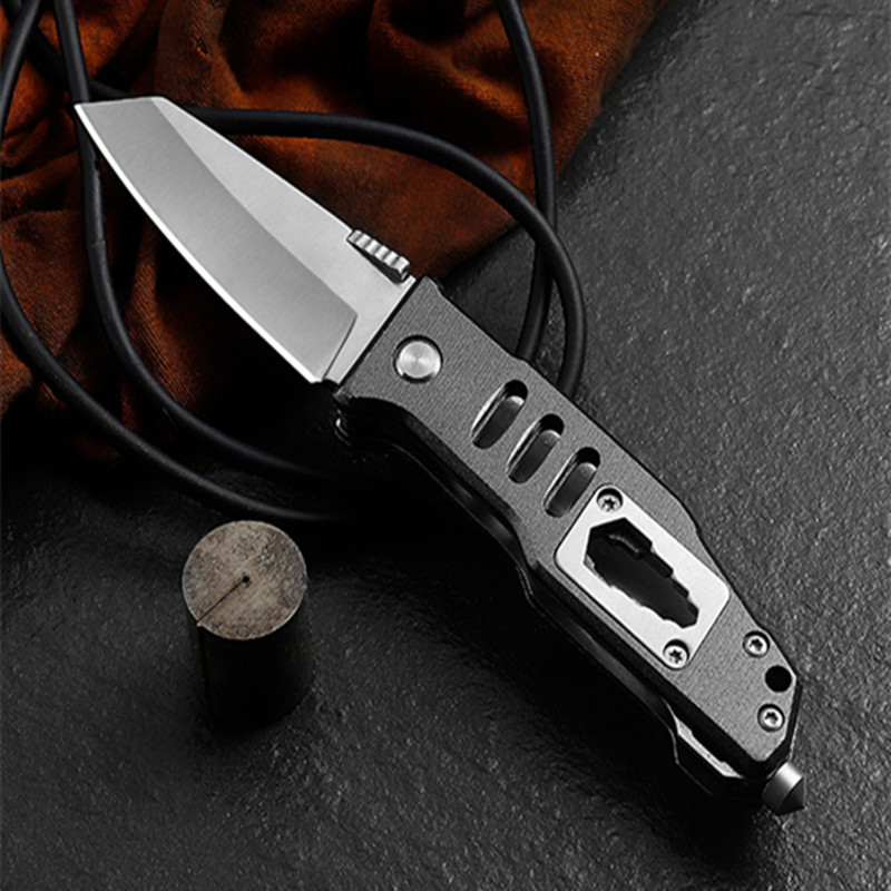 手柄带内六角多用折刀 野营刀3Cr13不锈钢多功能折叠刀携带水果刀