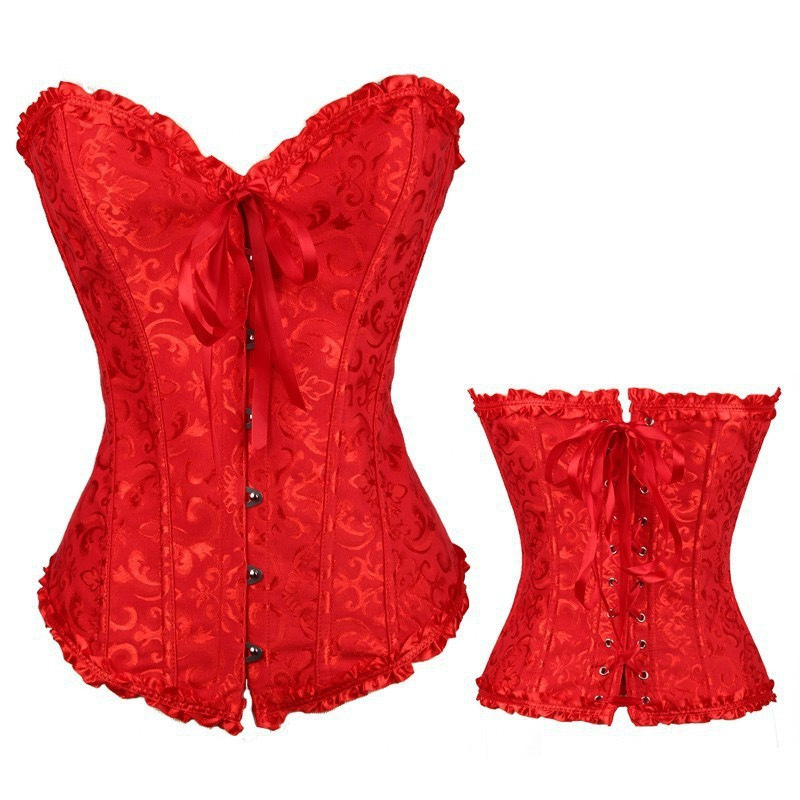 Camaco de estilo de viento de la corte impresa retrógrada cinta de estupefacción de pecho de forma abdominal cintura de cintura de chaleco se puede usar fuera
