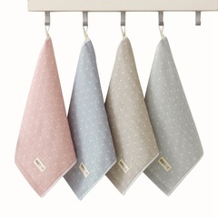 Small square scarf for women, summer thin gauze, all-cotton towel—pure cotton face wash, household use; children's and men's sports-specific sweat-absorbing handkerchief