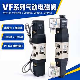 VF3130/3230/3330/3430/3530二位/三位五通插座式气动电磁换向阀