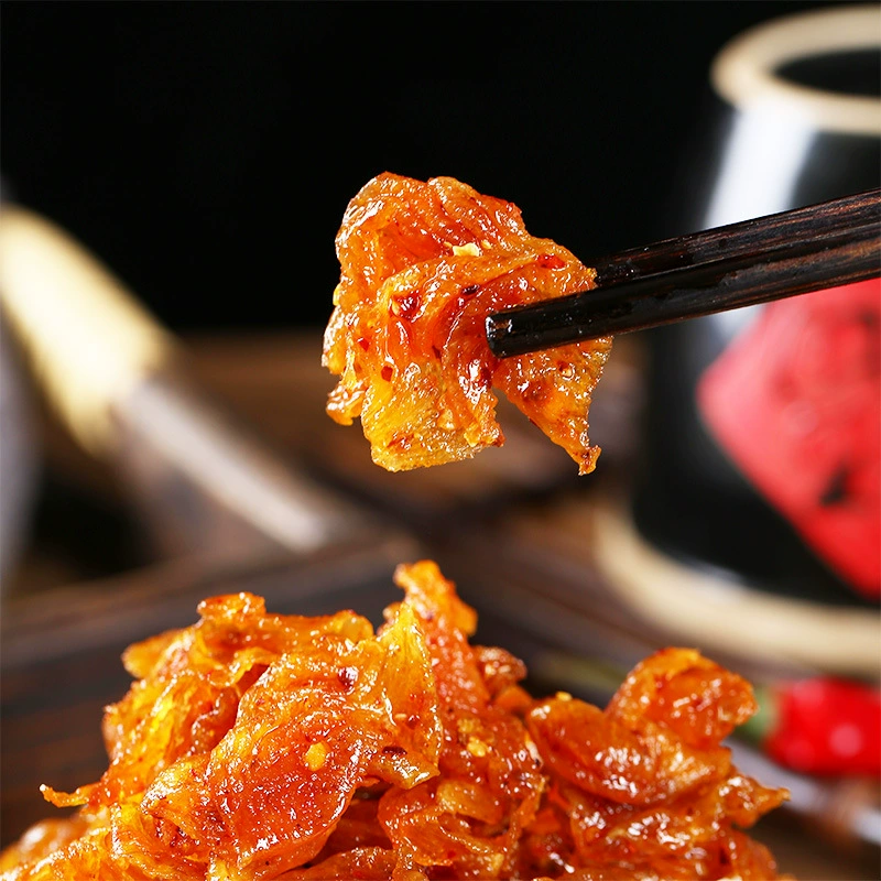 Острый вегетарианский shredded 'Shui Ji' снек, насыщенное веганское мясо, упаковка 18 г