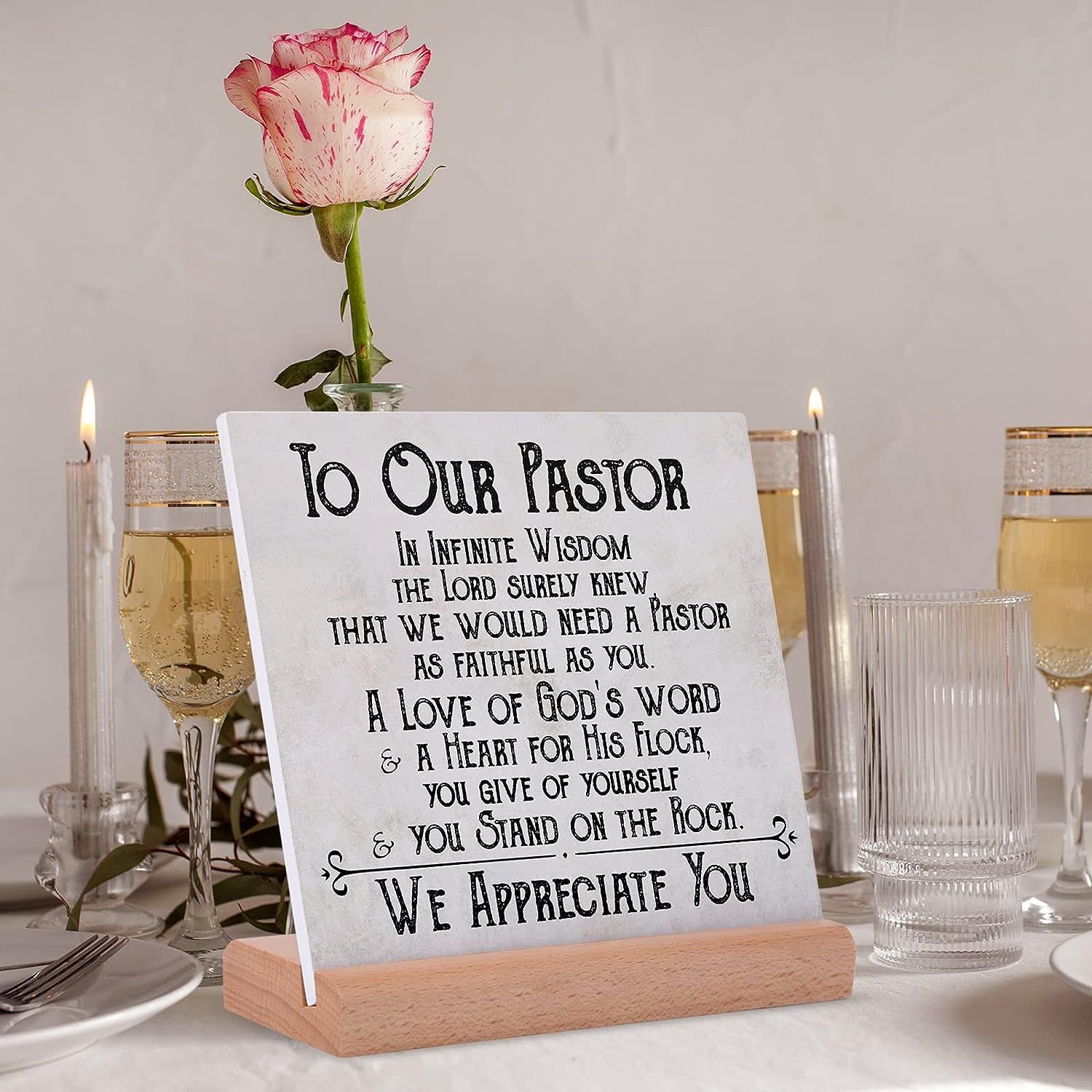 Transfronterizo TEMU Amazon maitong acrílico base de madera maciza cuadrado borde redondo doble ranura decoración del hogar