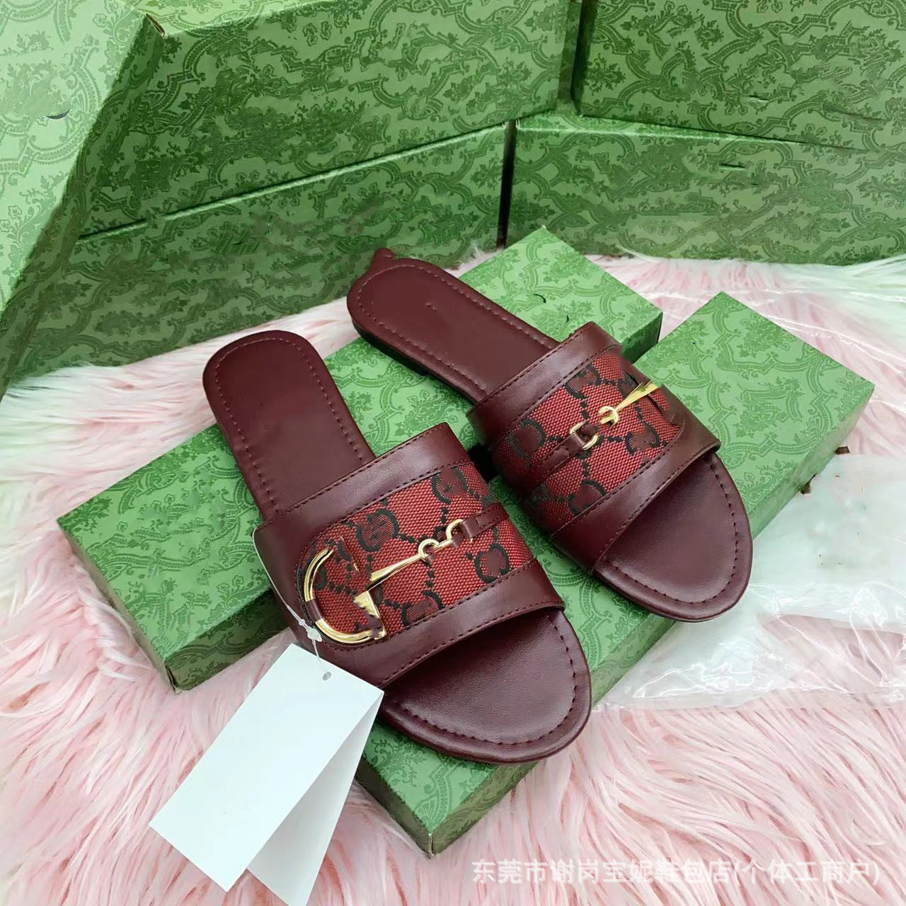 Ladies Slippers2026 New Summer Style g Brand Casual Flat Sandals Cross-Border Women's Slippers Non-Slip and Wear-Resistant