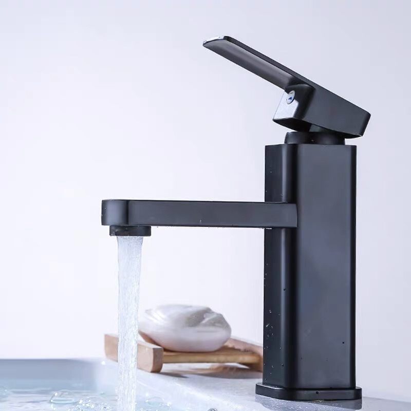 洗面器蛇口ステンレス黒色冷熱両用単冷洗面器洗面器トイレ浴室キャビネット蛇口|undefined