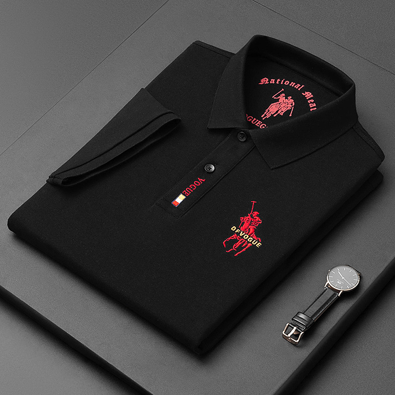 210g Summer Hot-Selling Embroidered Polo Shirt Men's Short-Sleeved Top Loose Fit for Young and Middle-Aged People Cross-Border Foreign Trade Wholesale 210g Summer Hot-Selling Embroidered Polo Shirt Men's Short-Sleeved Top Loose Fit for Young and Middle-Aged People Cross-Border Foreign Trade Wholesale