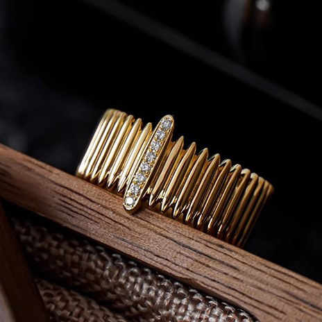 8g Weight Wholesale Jewelry Casual Retro Organ Copper Zircon Rings