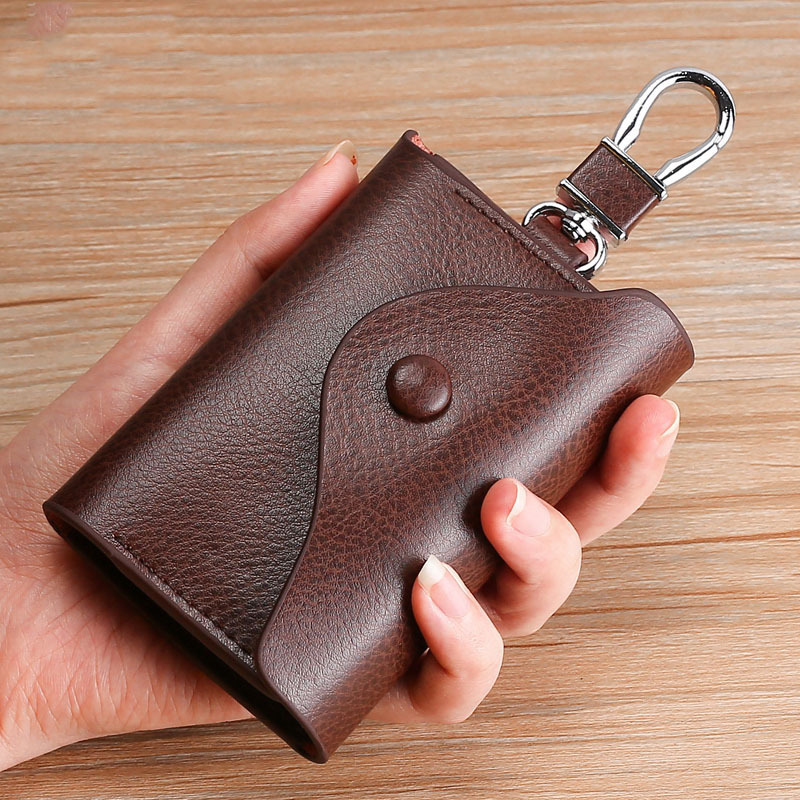 Men's Genuine Cowhide Key Case with Waist Hanging Keychain, Women's Multi-Purpose Car Key Case with Anti-Theft Function Men's Genuine Cowhide Key Case with Waist Hanging Keychain, Women's Multi-Purpose Car Key Case with Anti-Theft Function