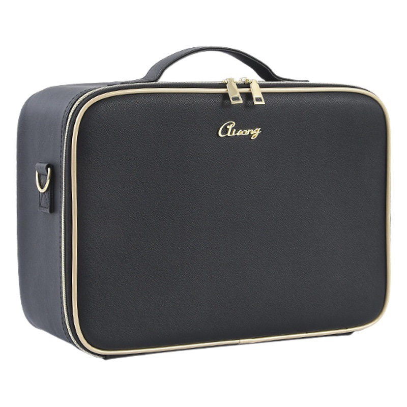 Bolsa de cosméticos para mujeres 2023 nueva caja de almacenamiento de espejo cosmético maleta de alta calidad portátil integrada de gran capacidad con luz LED