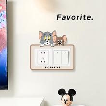 开关贴家用插座边框套简约风创意小饼干开关保护套亚克力装饰墙贴