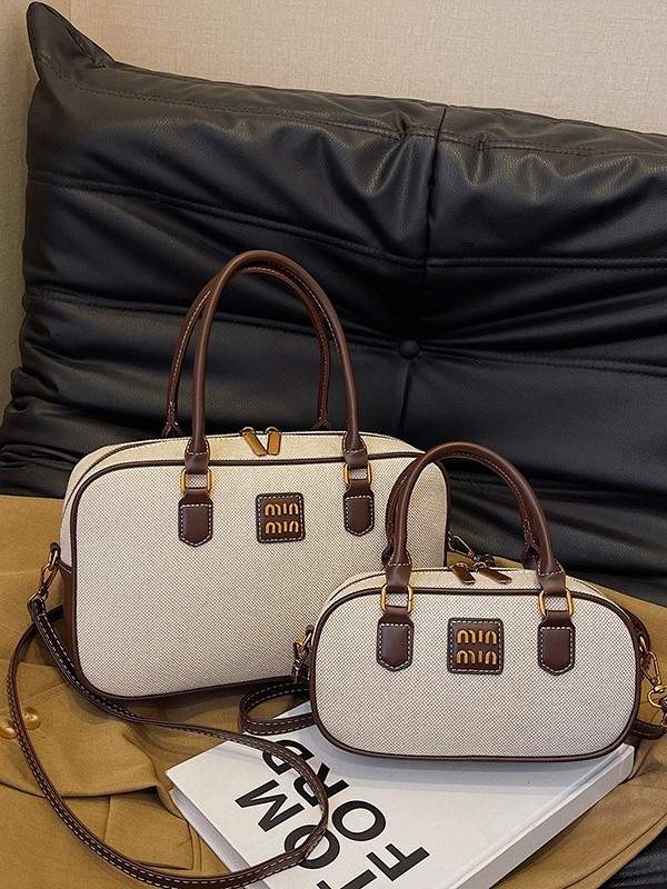 Bolsa de lona portátil de Boston mujer 2025 nuevo retro trabajo ocio viaje mochila de hombro