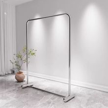 不锈钢服装店展示架落地服装架女装店挂衣服架子落地式中岛架货架