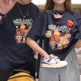 少儿立体玩偶短袖T恤夏装2025新款宽松韩版卡通上衣半袖打底衫潮