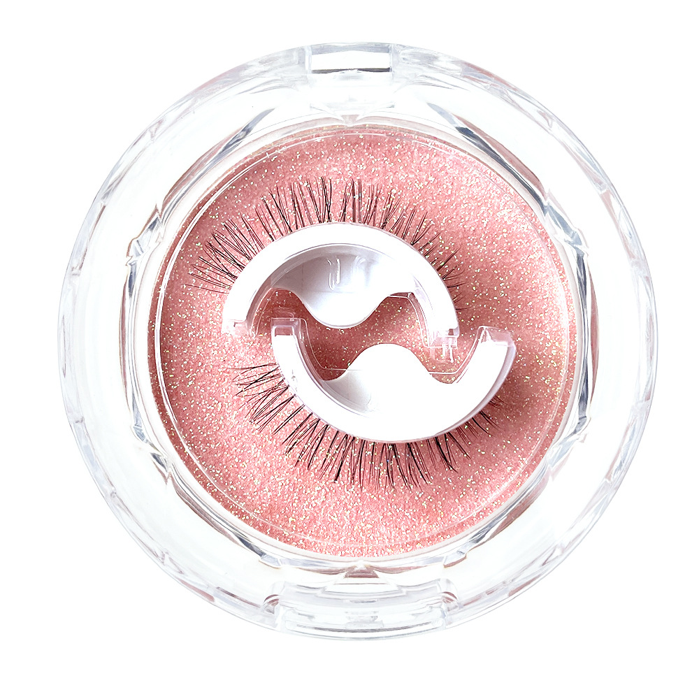 Tiktok mismo estilo caliente jalea pegamento pestañas autoadhesivas natural de fábrica de girasol grueso sin pegamento simulación 3D pestañas postizas