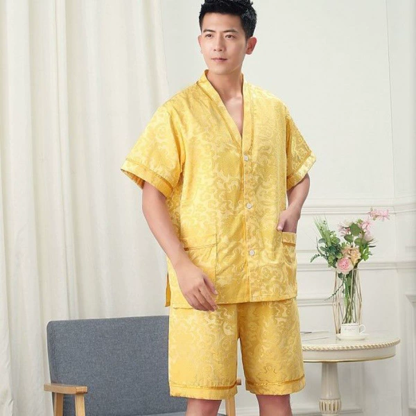 Polyester cotton Fugui Yellow short-term