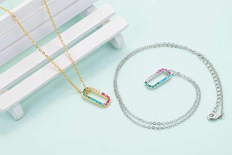 4g Weight Necklace Classification Wedding, Travel Occasion Fashion Copper Geometric Square Hollow Necklace