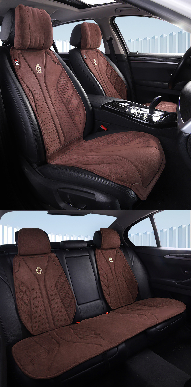New Lamus Suede Latex Cotton Car Seat Cushion E-Commerce Exclusive for New Energy Universal Seat Cushion Ventilated and Breathable