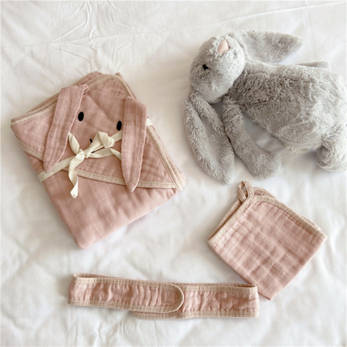 Organic gauze bath towel, cute cartoon blanket, infant towel, baby blanket, birth blanket, newborn blanket