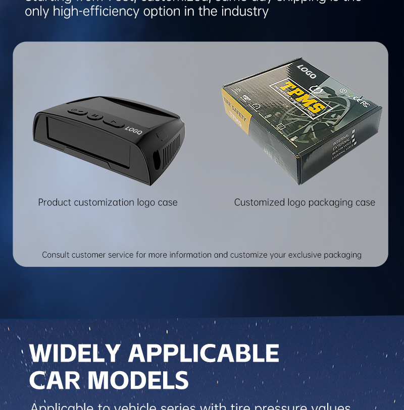 T22 Built-In Tire Pressure Monitor, External Universal Tire Detection Device for Cars, Wireless Solar-Powered Tire Pressure Monitor