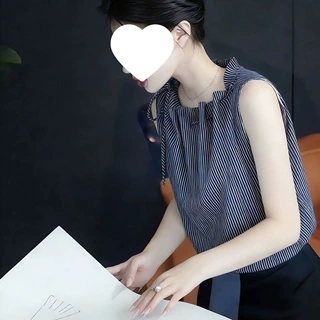 感蝴蝶结系带背心女2026夏季法式圆领褶皱上衣设计感小众无袖小衫