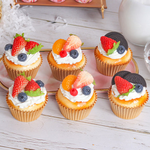 New Simulation Cupcake Fake Soft Fragrance Model Decoration Props Food Model Cabinet Decoration Wedding Props