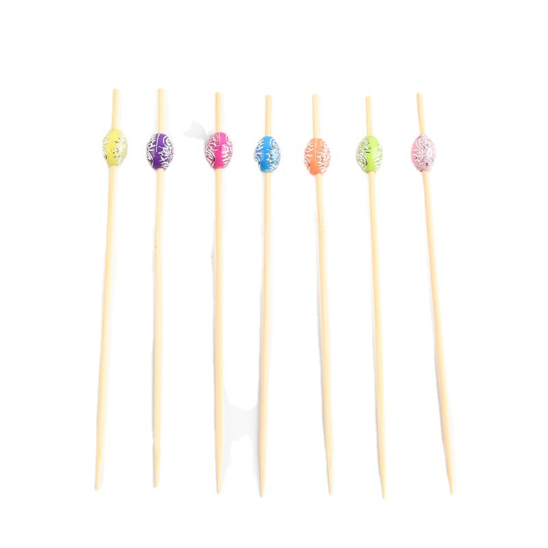 Cuentas coloridas cuerdas de perlas de frutas creativas cócteles de alta calidad hotel restaurante bar bambú fábrica al por mayor