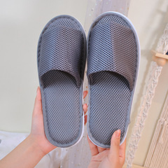 Summer Mesh Disposable Slippers for Guests, Thick for Travel and Home Use, Toe-Exposed Breathable, Semi-Packed for Hotels and Inns, Wholesale
