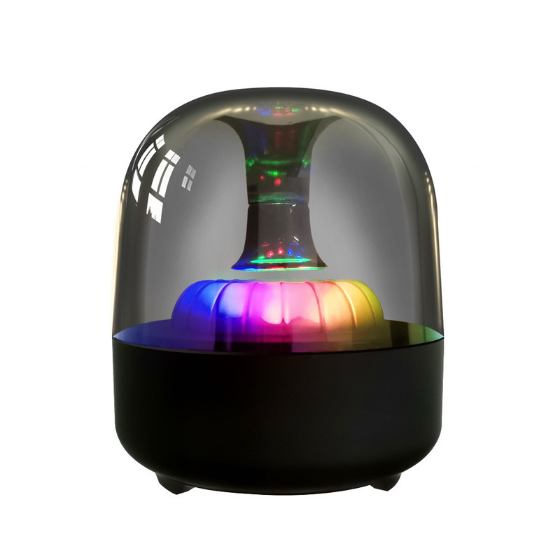 新しい色ガラスクリスタルカラフルな RGB ライトワイヤレス Bluetooth ステレオサブウーファークリエイティブギフトスピーカーお土産ギフト|undefined