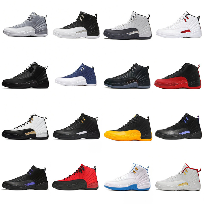 Putian shoe factory AJ12 black gold buckle World Cup gold buckle plus Maraban Qiao 12 men's and women's shoes carbon plate basketball shoes cross-border Putian shoe factory AJ12 black gold buckle World Cup gold buckle plus Maraban Qiao 12 men's and women's shoes carbon plate basketball shoes cross-border
