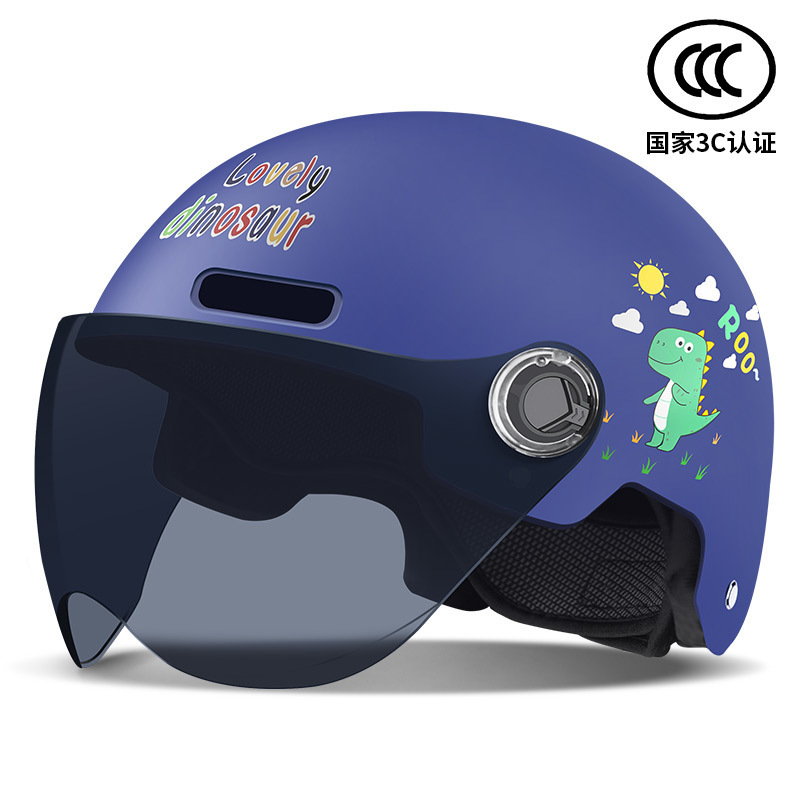 Helmet for, Other Motosiklet kaskı (dəbilqə) - 3c-blue-dinosaur-sunscreen-visor
