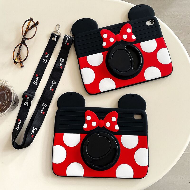 Bow Minnie Tablet Protective Cover 360 Bracket Anti-Fall Air4/510.9 Stereo 10.2 Tablet Case