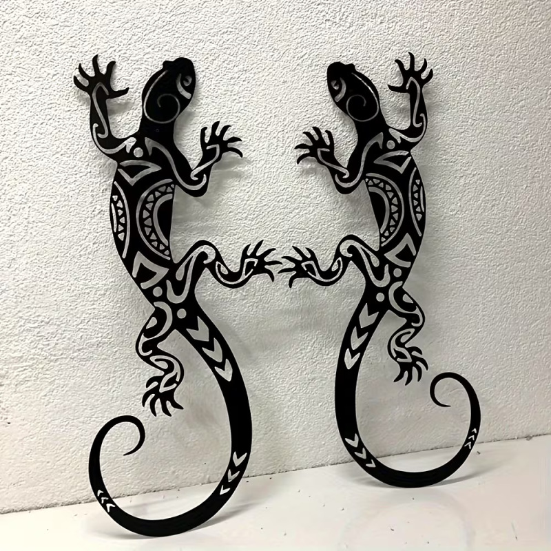 Cross-Border Amazon Temu Hot-Selling Two Gecko Iron Art Crafts High-End Creative Metal Wall Decoration Silhouettes Cross-Border Amazon Temu Hot-Selling Two Gecko Iron Art Crafts High-End Creative Metal Wall Decoration Silhouettes