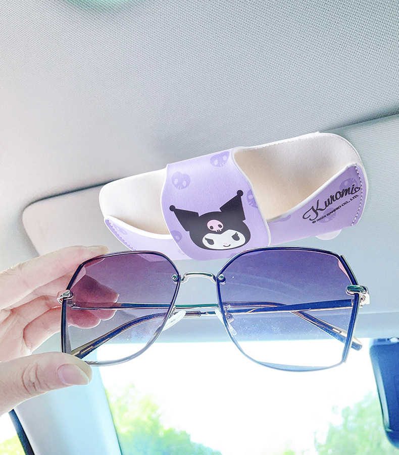 Kuromi Car Glasses Clip Car Sunglasses Clip Storage Glasses Placement Rack High-End 2024 New Glasses Case