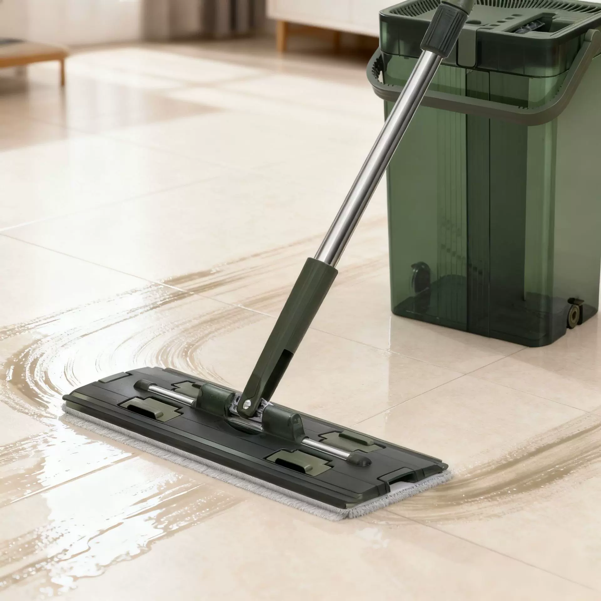 家用加厚免手洗平板拖把塑料懒人一拖净刮刮乐拖把桶干湿两用批发