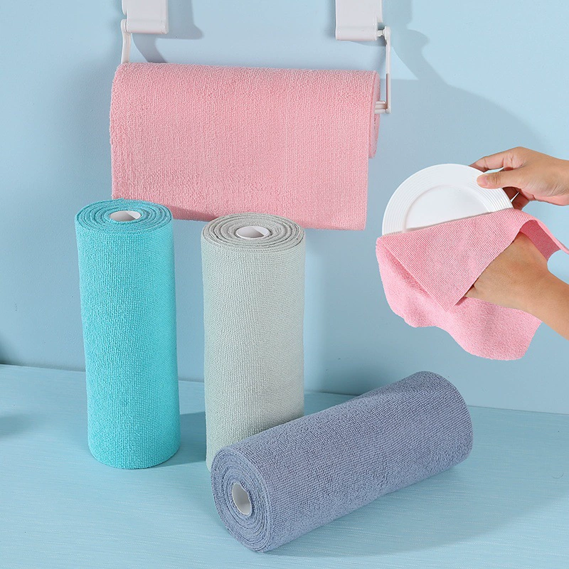  Hand -torn cloth dry and wet dual -use tear rag kitchen kitchen disposable lazy rags thick can be washed dishwashing cloth