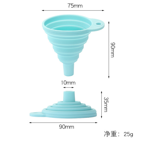 Silicone folding funnel Silicone funnel Creative household liquid dispensing kitchen tools wholesale